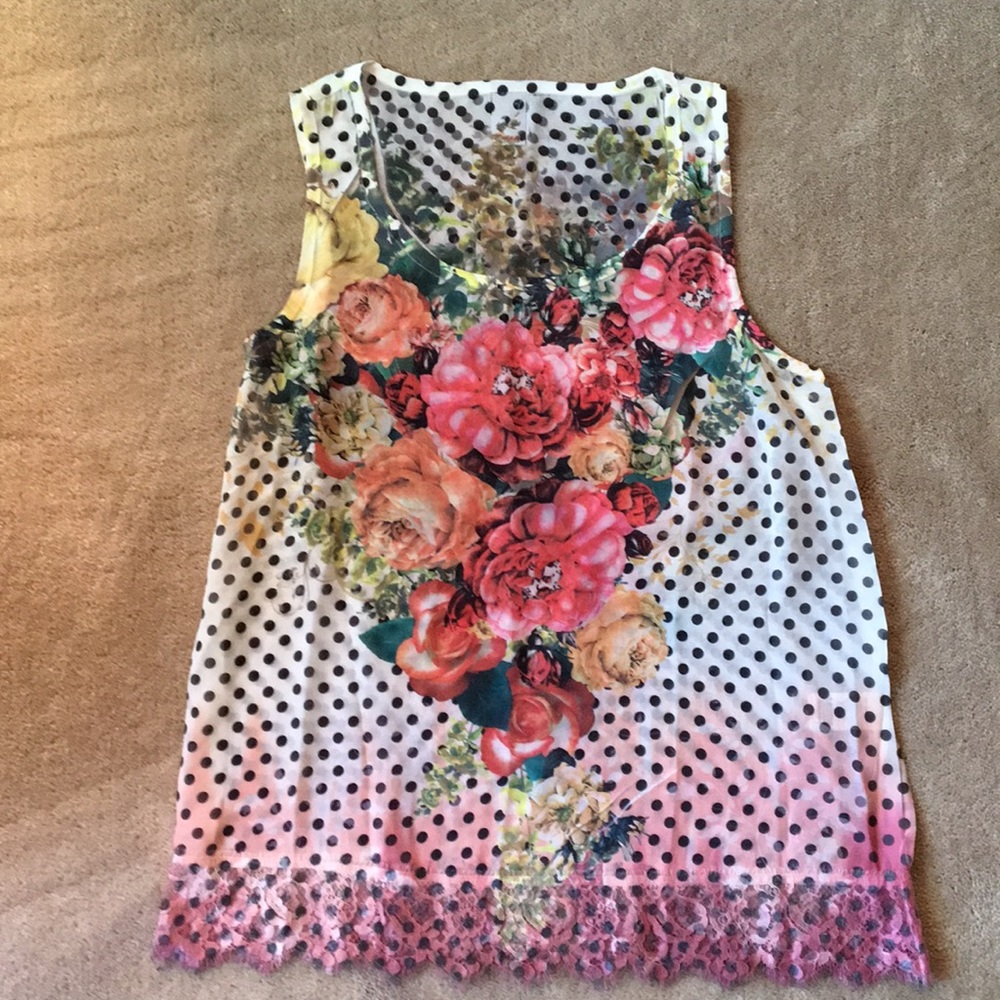 Estam sheer chiffon floral blouse top